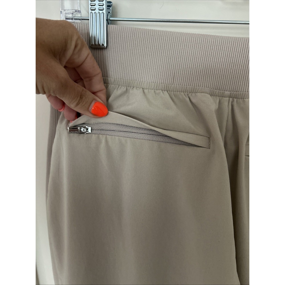 Athleta Brooklyn Ankle Pants Womens 6 Beige Zip Pockets Elastic Waist NWOT - Picture 6 of 11